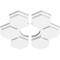 Ekena Millwork Daisy Architectural Grde PVC Contemporary Ceiling Medallion, Two Piece, 10"OD x 3"ID x 3 1/2"C x 1"P CMP10DY2-03000 - alternate 3